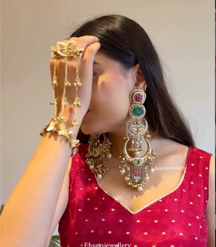 The Rajkumari Heritage Chandbali Jhumkas