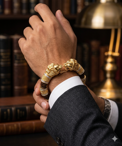 Premium Gold-Plated Textured Men's Kada
