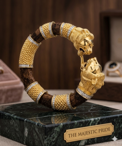 Premium Gold-Plated Textured Men's Kada