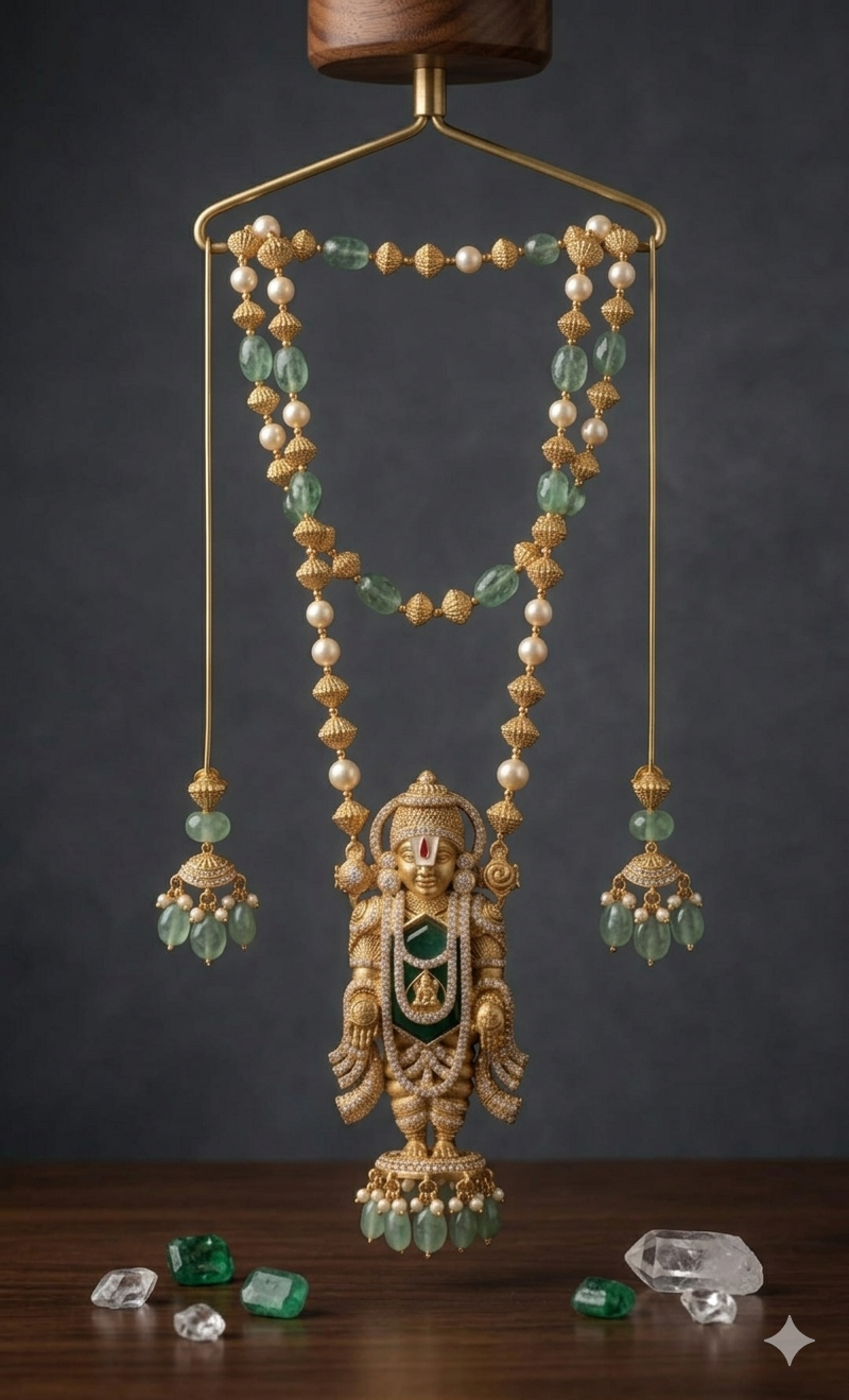 Beautiful Antique Lord Balaji Pendant Necklace