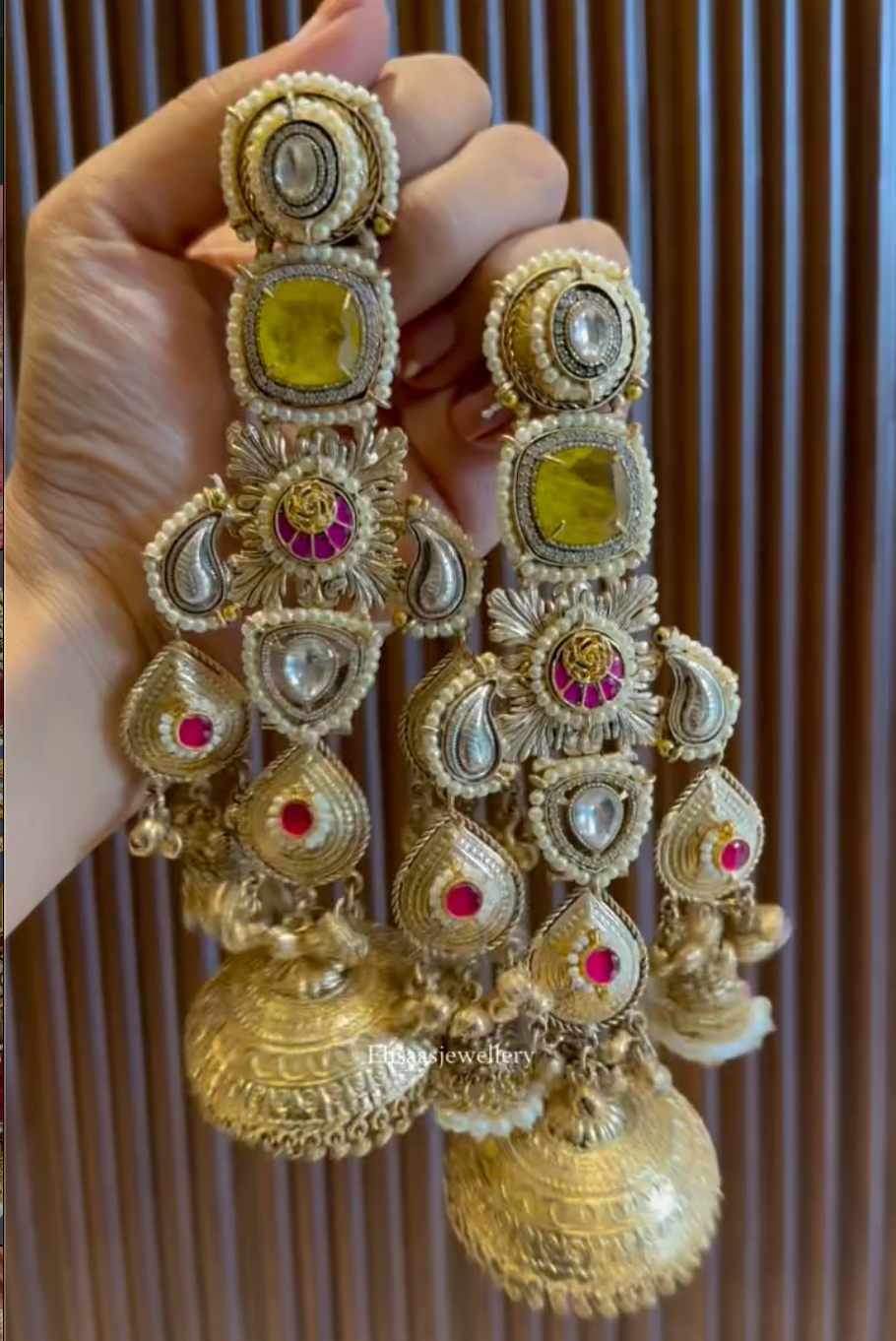 Imperial Ruby-Glow Antique Earrings