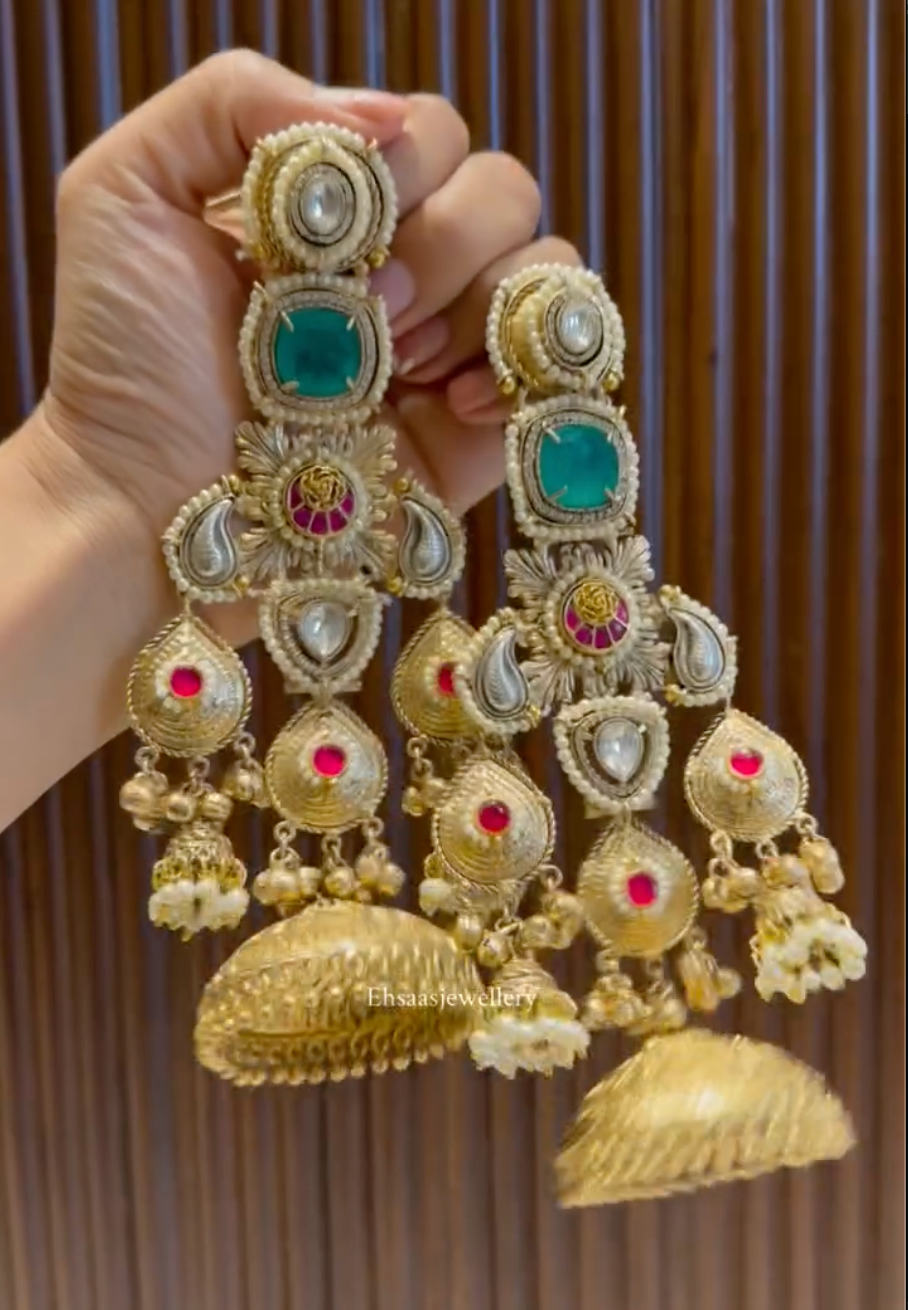 Imperial Ruby-Glow Antique Earrings