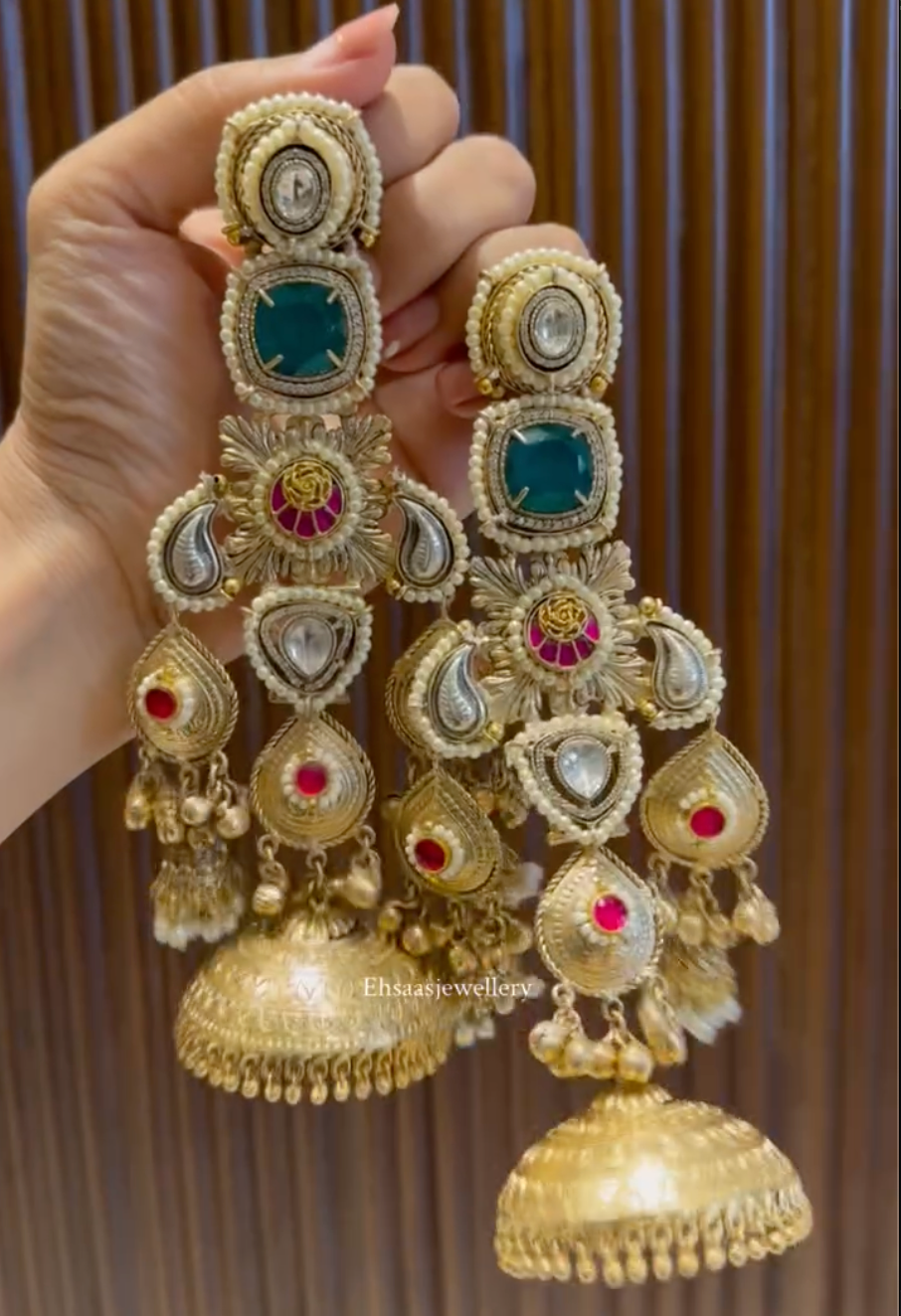 Imperial Ruby-Glow Antique Earrings