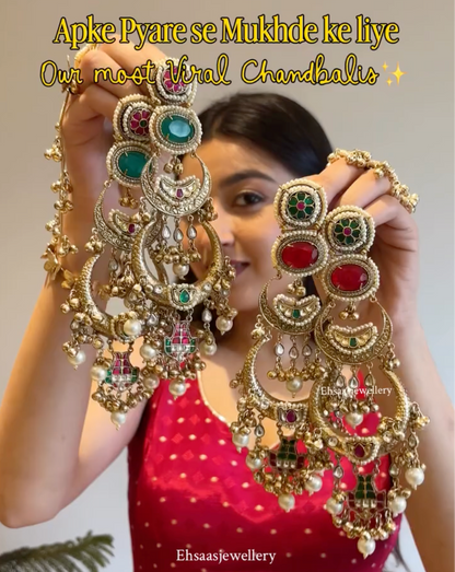 The Rajkumari Heritage Chandbali Jhumkas